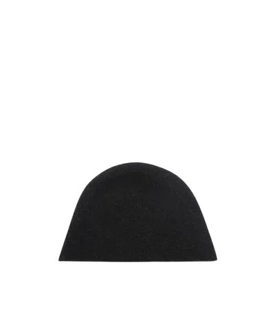 Uma Wang Ribbed Hat In Black