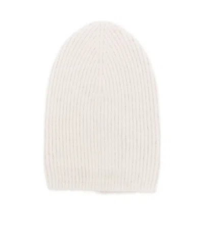 Uma Wang Ribbed Beanie In White