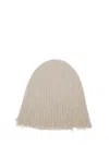 Uma Wang Ribbed Knit Cashmere Hat In Gray