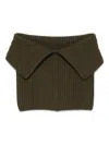 Uma Wang Ribbed-knit Scarf In Green