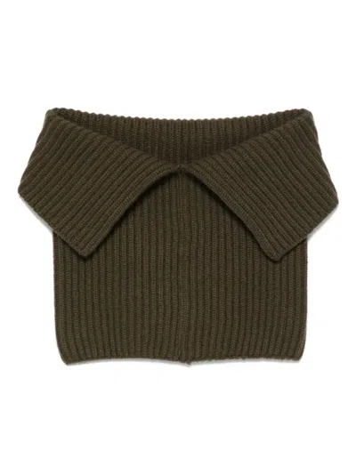 Uma Wang Ribbed-knit Scarf In Green