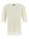 Uma Wang Ribbed-knit T-shirt In Neutrals