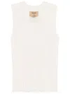Uma Wang Ribbed-knit Vest In Neutrals