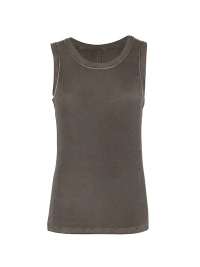Uma Wang Ribbed Top In Brown