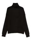 Uma Wang Ribbed Turtleneck Sweater In Black