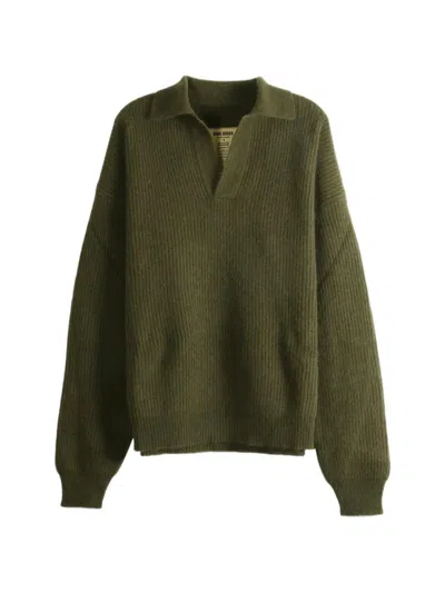 Uma Wang Ribbed-knit Jumper In Green