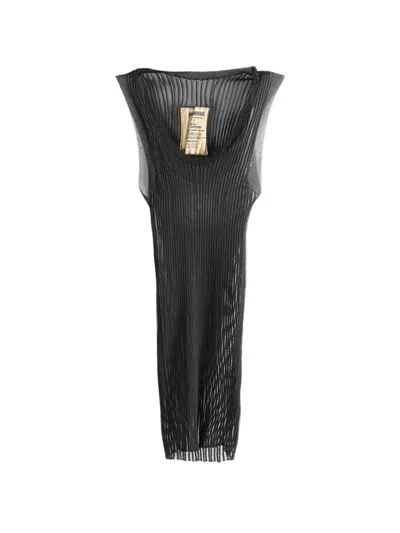 Uma Wang Ribbed-knit Tank Top In Black