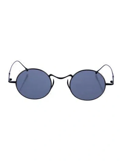 Pre-owned Uma Wang Rigards Round Sunglasses In Black