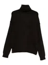 Uma Wang Ribbed Turtleneck Sweater In Black