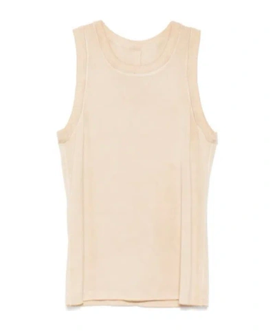 Uma Wang Round Collar Sleeveless Vest In Nude