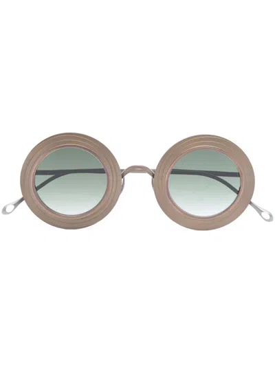 Uma Wang Round-frame Sunglasses In Gold