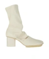 Uma Wang Round-head Short Boots In White