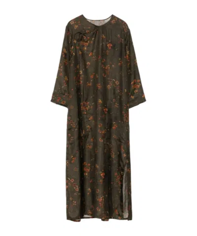 Uma Wang Round Neck Dress In Brown