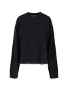 Uma Wang Round Neck Sweater In Black