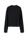 Uma Wang Round Neck Sweater In Black