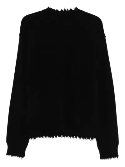Uma Wang Round-neck Sweater In Black