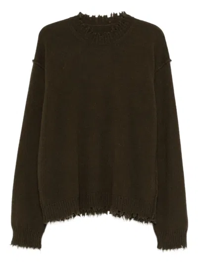 Uma Wang Round-neck Sweater In Green