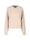 Uma Wang Round Neck Sweater In Sand