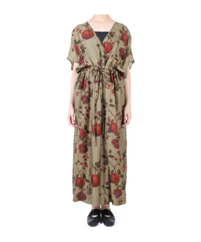 Uma Wang Ruched Dress In Brown