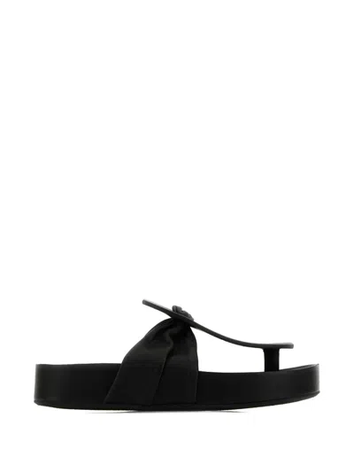 Uma Wang Ruched Leather Sandals In Multi