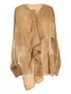 Uma Wang Ruffled Asymmetrical Top