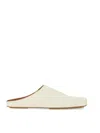 Uma Wang Square-toe Leather Slippers In White