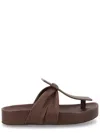 Uma Wang Flat Slide Sandals Open Square Toe Strap In Multi