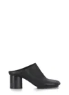 Uma Wang Block-heel Leather Mules In Black