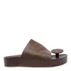 Uma Wang Round Slide Sandals In Brown