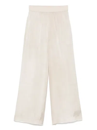 Uma Wang Satin Trousers In Neutrals