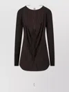 Uma Wang Scoop Neck Backless Top With Tie Detail In Brown