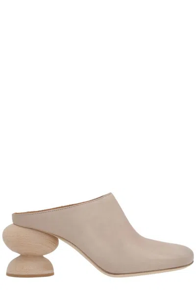 サンダル・ミュール UMA WANG Women Sandals HUS9075UW101 White Uma Wang ROUND SLIDE SANDALS (UMA WANG/サンダル・ミュール