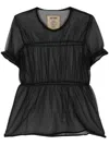 Uma Wang Seam-detail Sheer Blouse In Black