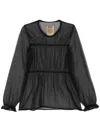Uma Wang Seam-detail Sheer Blouse In Black