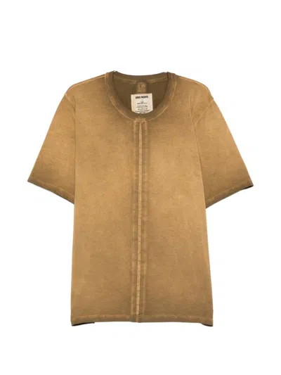 Uma Wang Seam Detail T-shirt In Brown