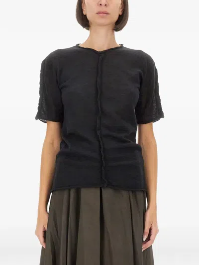 Uma Wang Seam-detail T-shirt In Black