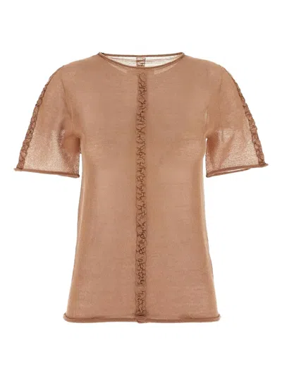 Uma Wang Semi-sheer T-shirt In Rosa