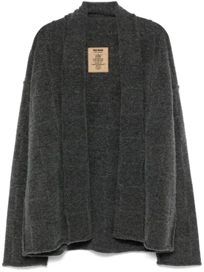 Uma Wang Shawl-collar Cardigan In Grey