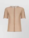 Uma Wang Sheer Fabric Round Neck Textured Detail In Brown
