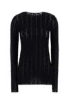 Uma Wang Black Stretch Nylon Teresa Top In Black
