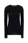 Uma Wang Black Stretch Nylon Teresa Top In Black