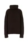Uma Wang Brown Stretch Alpaca Blend Sweater In Brown