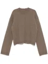 Uma Wang Distressed Sweater In Brown