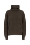 Uma Wang Turtleneck Relaxed Fit Wool Sweater In Multi