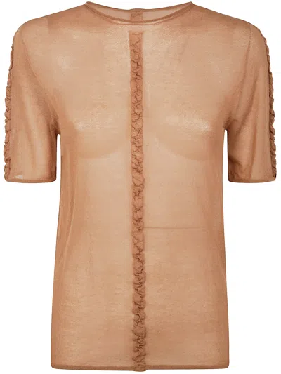 Uma Wang Short Short Sleeves Shirt In Brown