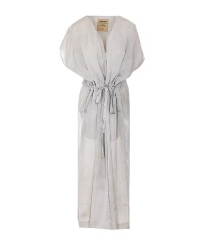 Uma Wang Short Sleeve Dress In Neutral