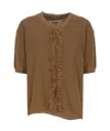 Uma Wang Sweater With Fringes In Brown