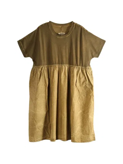 Uma Wang Short-sleeves Midi Dress In Yellow