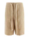 Uma Wang Drawstring Shorts In Beige