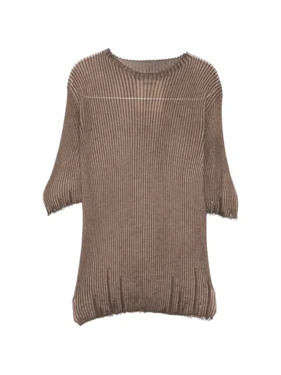 Uma Wang Short-sleeves Top In Neutral